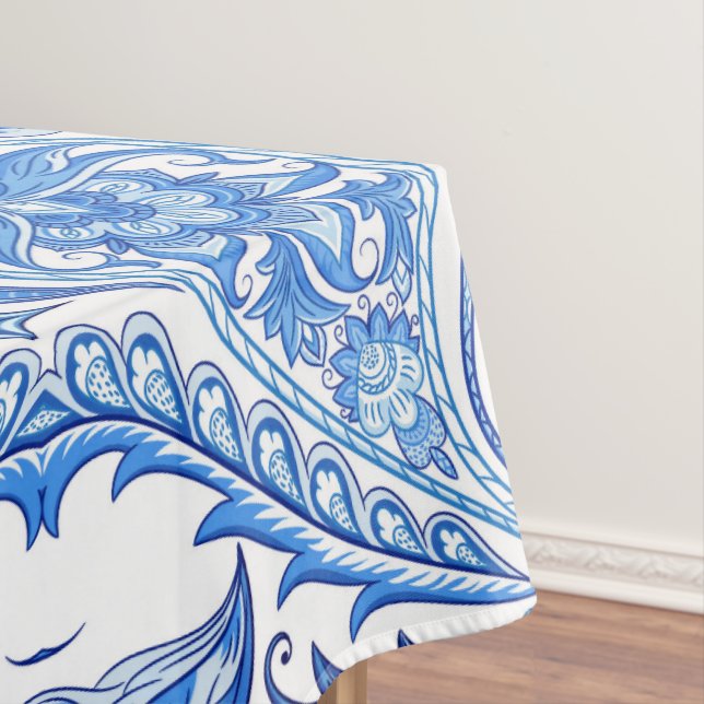 Nappe Motif bleu et blanc de Paisley (In Situ)