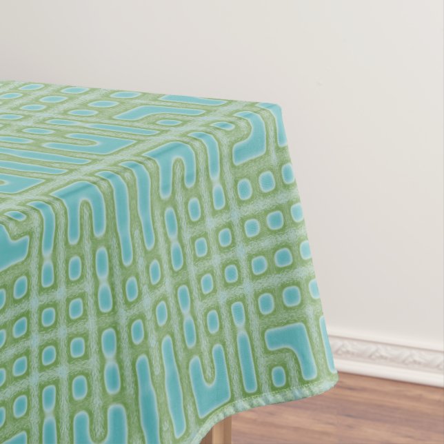 Nappe Motif bleu turquoise (In Situ)