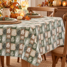 Motif Boho Automnal Feuilles Sage Brun Terreux