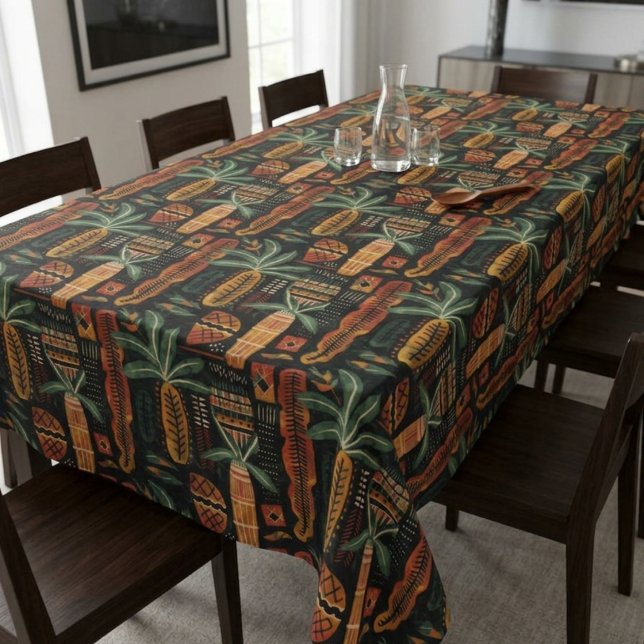 Nappe Motif Boho Tropical Africain Mudcloth (Boho Tropical African Mudcloth Pattern Tablecloth)