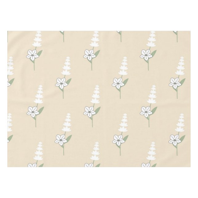 Nappe Motif botanique beige floral (Devant (Horizontal))
