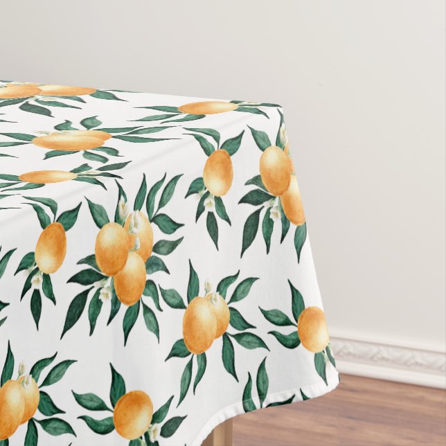 Nappe Motif botanique de citrus orange (In Situ)