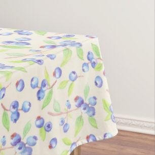 Nappe Motif botanique de myrtille à l'aquarelle mignon