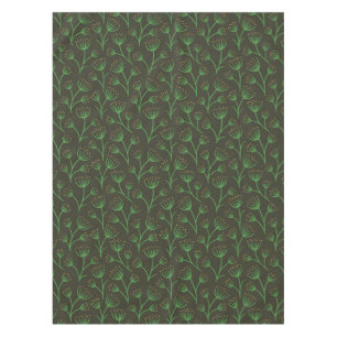Nappe Motif botanique de style vintage couleur bleu pour