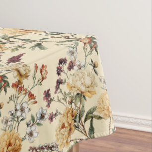 Nappe Motif botanique vintage de pivoine traditionnel