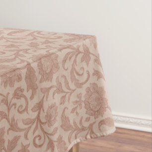 Nappe Motif broché floral rose poussiéreux