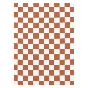 Nappe Motif Brown blanc À damiers chèque