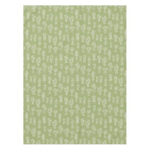 Nappe Motif cactus d'expressionisme abstrait de schéma