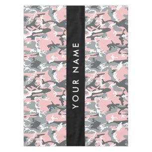 Nappe Motif camouflage rose et gris Personnalisez votre