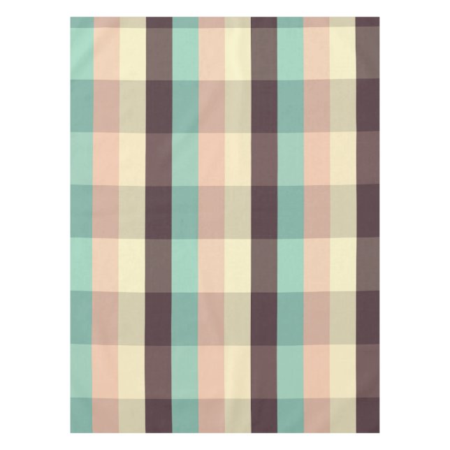 Nappe Motif carreau pastel en rayures horizontales (Devant)