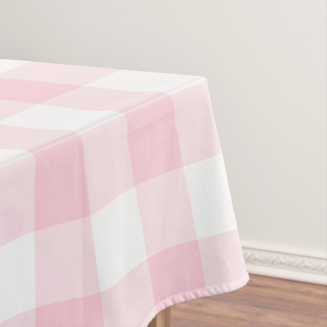 Nappe Motif carreaux gingham rustique rose (In Situ)