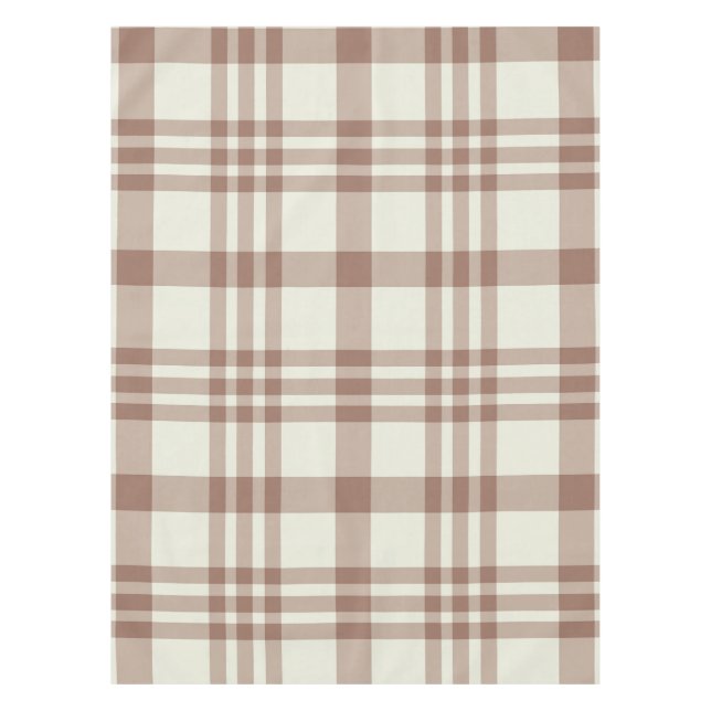 Nappe Motif carreaux marron et mousse de chocolat  (Devant)