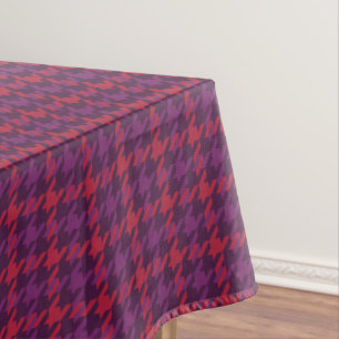 Nappe Motif carreaux rouge cramoisi violet rétro