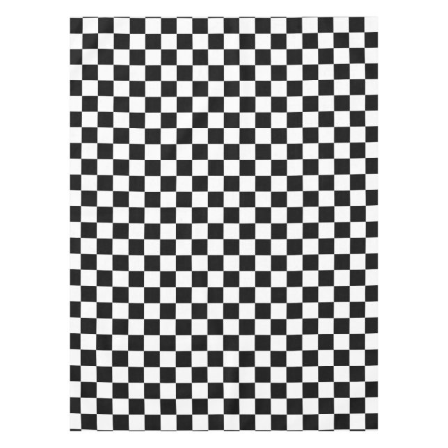 Nappe Motif chèque À damiers noir blanc (Devant)