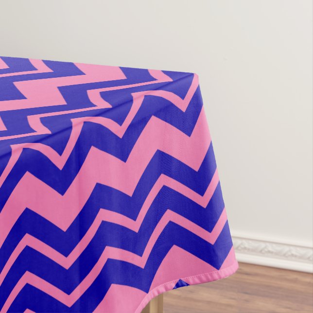 Nappe Motif chevron zigzag rose bleu (In Situ)