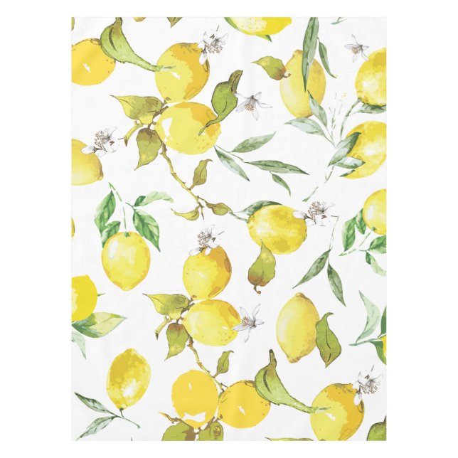 Nappe Motif citron aquarelle (Devant)