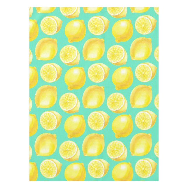 Nappe Motif citrons aquarelle (Devant)