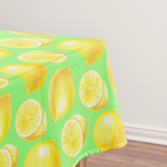 Nappe Motif citrons aquarelle (In Situ)