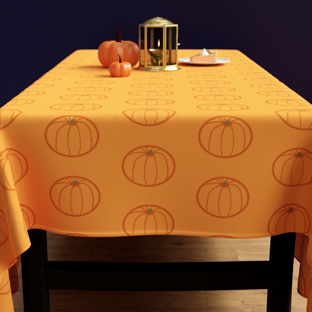 Nappe Motif Citrouille Orange moderne Thanksgiving (A fun pumpkin pattern tablecloth for your Thanksgiving celebrations)