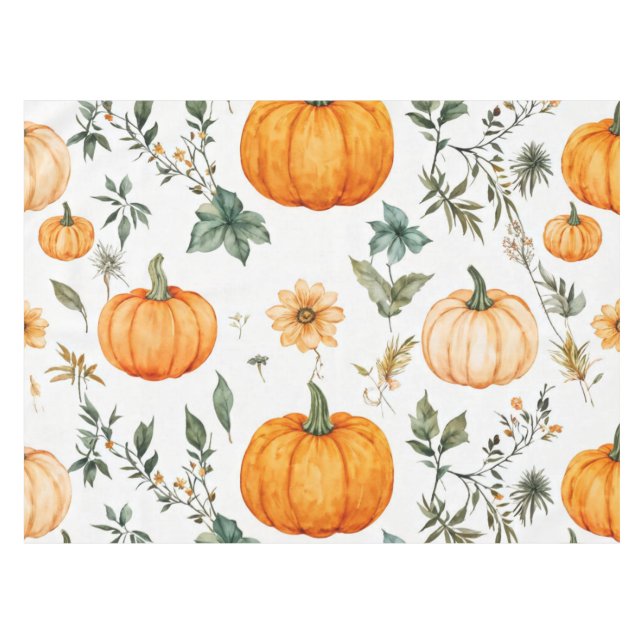 Nappe Motif Citrouille rustique (Devant (Horizontal))