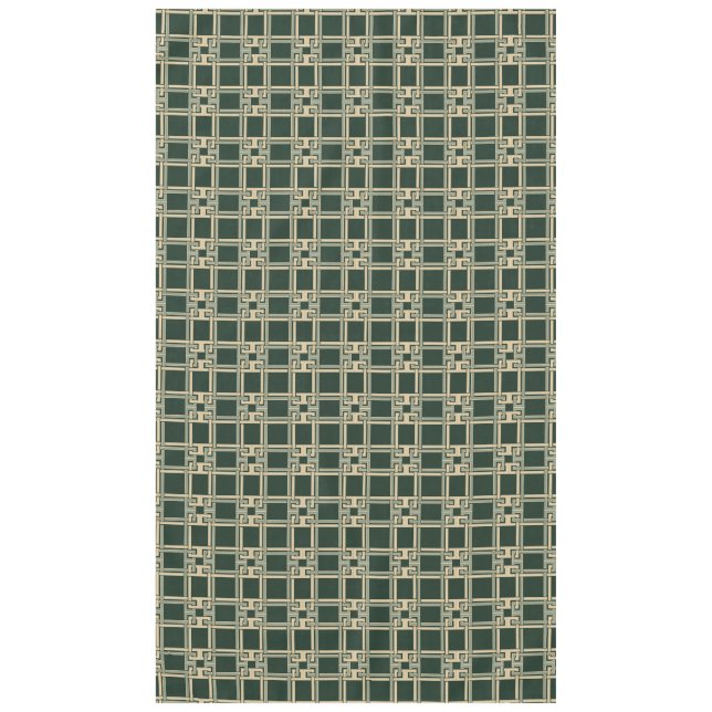 Nappe Motif classique à clé grecque de couleur vert forê (Devant)