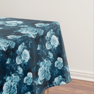 Nappe Motif classique de rose de bleu