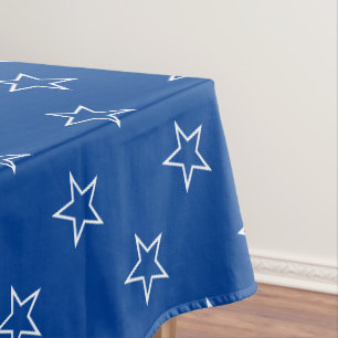 Nappe Motif classique moderne bleu & blanc étoiles