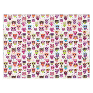 Nappe Motif coloré de hibou pour les enfants 2