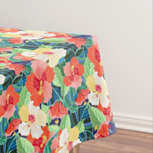 Nappe Motif coloré de ketmie