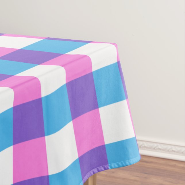 Nappe Motif Coloré Rétro à Carreaux (In Situ)