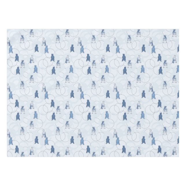Nappe motif comportant un ours gris (Devant (Horizontal))