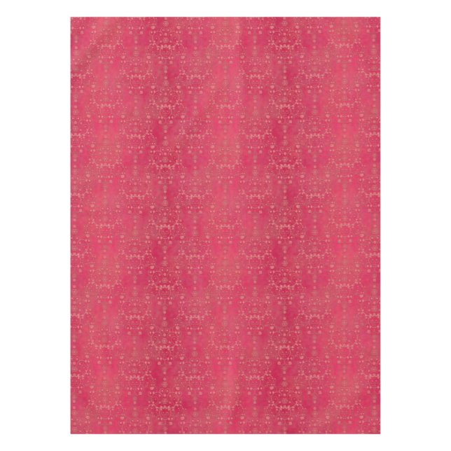 Nappe Motif damassé élégant rose profond (Devant)