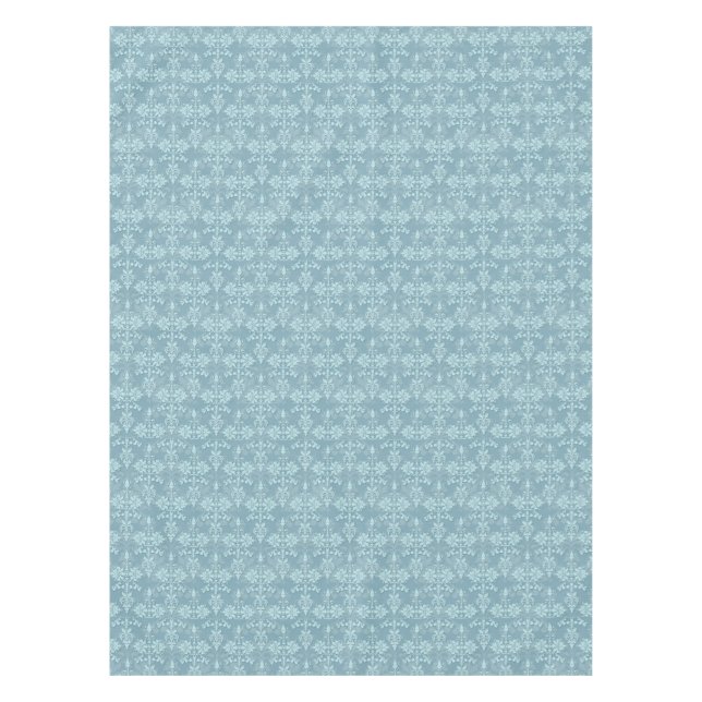 Nappe Motif damassé fantaisie aqua (Devant)