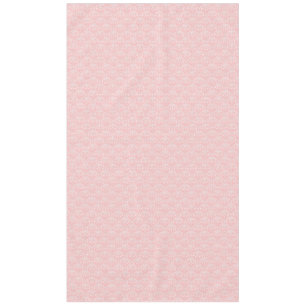 Nappe Motif damassé floral rose pâle et blanc élégant
