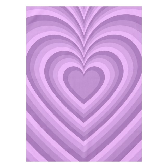 Nappe Motif d'amour du coeur hypnotique violet (Devant)