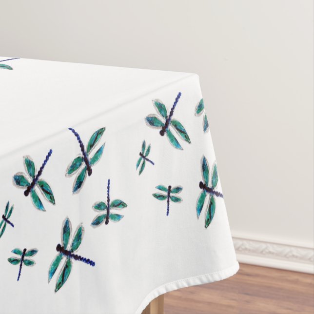 Nappe Motif Dancing Blue Dragonfly (In Situ)