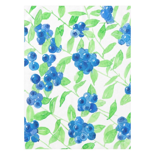 Nappe Motif d'aquarelle Bluberries (Devant)