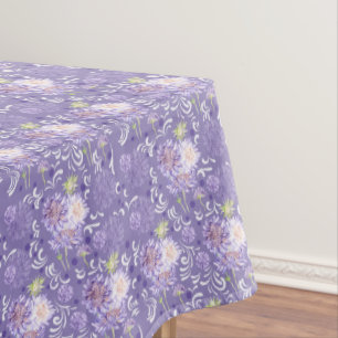 Nappe motif d'aquarelle des fleurs de prairie