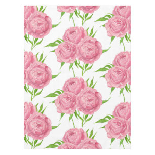Nappe Motif d'aquarelle du bouquet de pivoine
