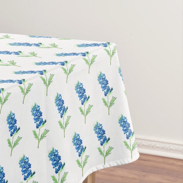 Nappe Motif d'aquarelle Fleur sauvage Bluebonnet Texas (In Situ)