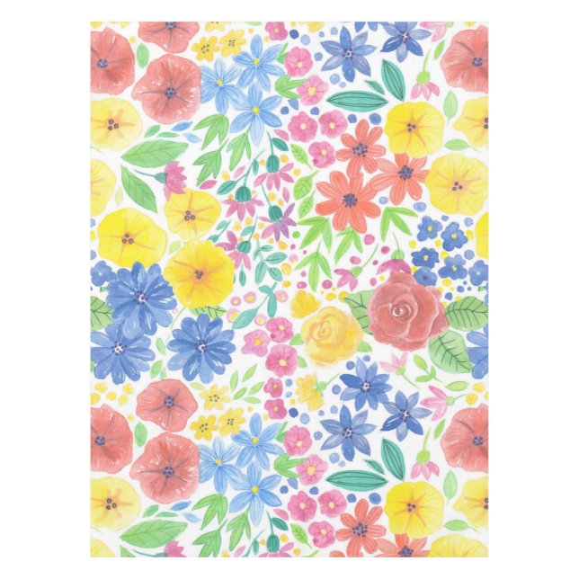 Nappe Motif d'aquarelle florale (Devant)