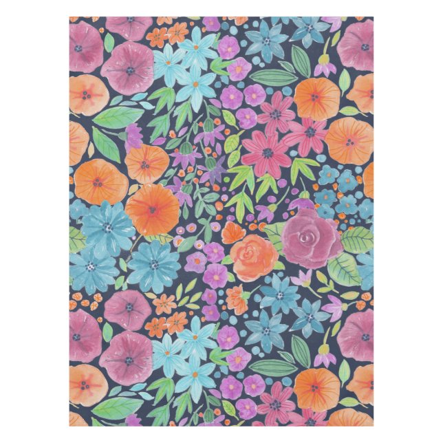 Nappe Motif d'aquarelle florale (Devant)