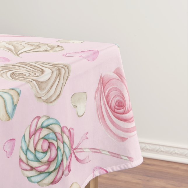 Nappe Motif d'aquarelle rose doux (In Situ)