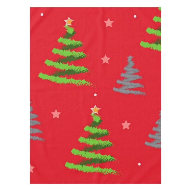 Nappe motif d'arbre de Noël (Devant)