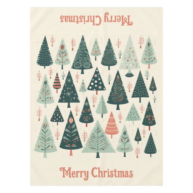 Nappe Motif d'arbre de Noël (Devant)