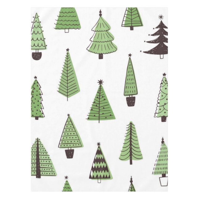 Nappe motif d'arbre de Noël (Devant)