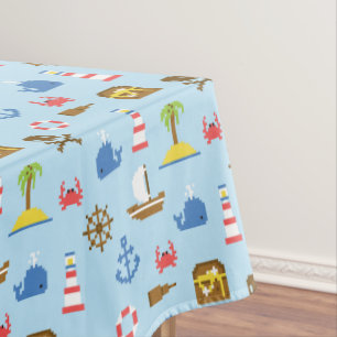 Nappe Motif d'art de mer de pixel
