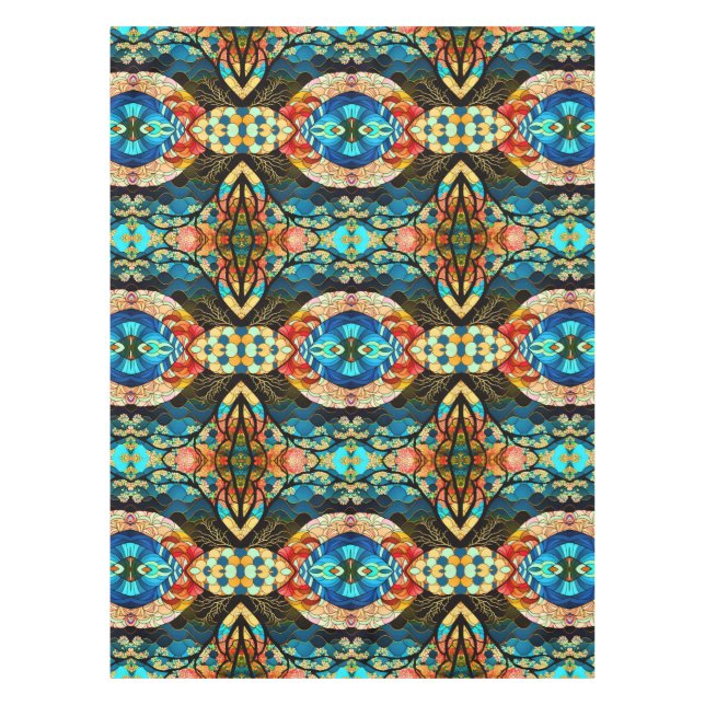 NAPPE MOTIF D'ART JAPONAIS FORET (Devant)
