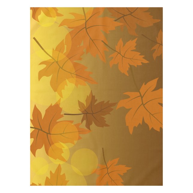Nappe Motif d'automne avec feuilles d'érable en chute et (Devant)