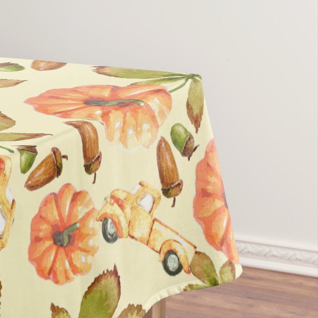 Nappe Motif d'automne Vintage aquarelle (In Situ)